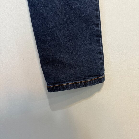 Indigo Blue Maternity Jeans Size L Dark Wash Denim & Elastic Waistband - Picture 5 of 6